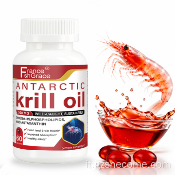 Shecome Krill Oil Softgels Cuore Cervello Salute delle articolazioni